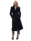 RED VALENTINO LONG COAT BLACK VIRGIN WOOL WOMAN