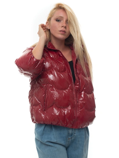 Red Valentino Short Down Jacket Red Down Woman