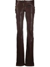 DSQUARED2 STRAIGHT-LEG LEATHER TROUSERS