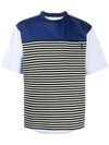 MARNI STRIPED PANELLED T-SHIRT