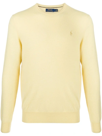 Polo Ralph Lauren Logo-embroidered Jumper In Yellow