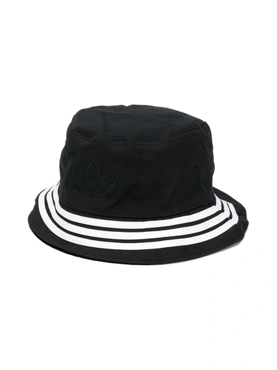 Adidas Originals Teen Reversible Velvet Bucket Hat In Black