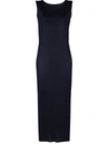 Issey Miyake New Colourful Basics Plissé Midi Dress In Blue
