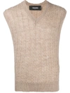 DSQUARED2 KNITTED SLEEVELESS JUMPER