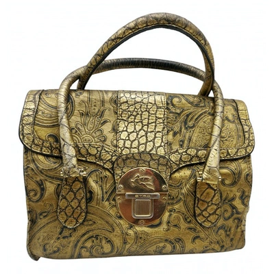 Pre-owned Etro Gold Leather Handbag