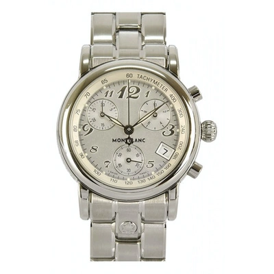 Pre-owned Montblanc Silver Steel Watch