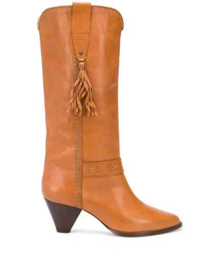 Isabel Marant Dulma Texan Boots In Leather Colour Leather