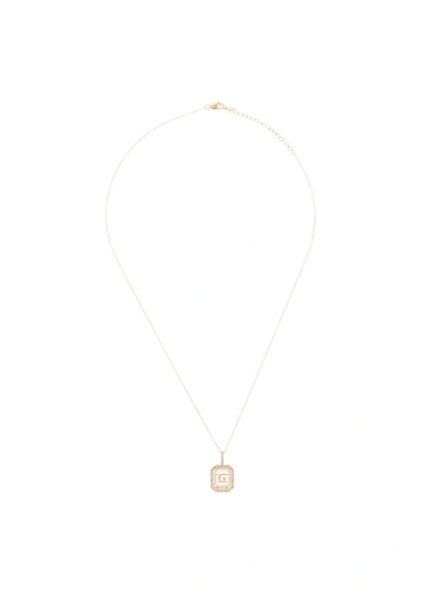 Mateo 14k Yellow Gold G Initial Diamond Necklace