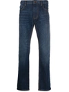 Emporio Armani Mid-rise Straight Jeans In Blue