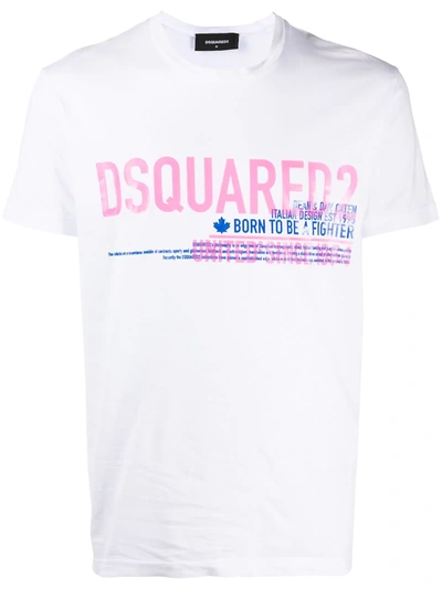 Dsquared2 Graphic Print T-shirt In 白色