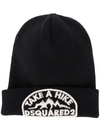 DSQUARED2 EMBROIDERED LOGO BEANIE