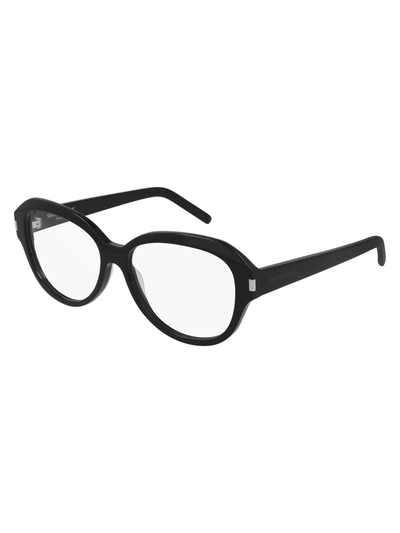 Saint Laurent Sl 411 Eyewear In Black Black Transpare