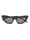 SAINT LAURENT SL 213 LILY SUNGLASSES,SL 213 LILY 015 BLACK BLACK BLACK