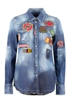 DSQUARED2 EMBROIDERED DENIM SHIRT,S75DL0738S30341 470
