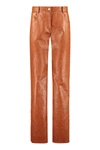 MSGM FAUX LEATHER TROUSERS,11533142