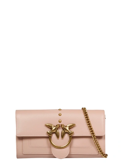 Pinko Chain Love Wallet In Pink