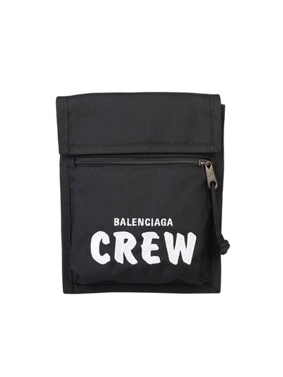 Balenciaga Crew Crossbody Bag In Black