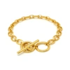NORTHSKULL Atticus Skull Bar Chain Bracelet In Gold