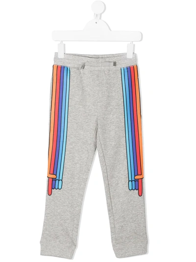 Stella Mccartney Teen Stripe Side Panel Track Trousers In Grey