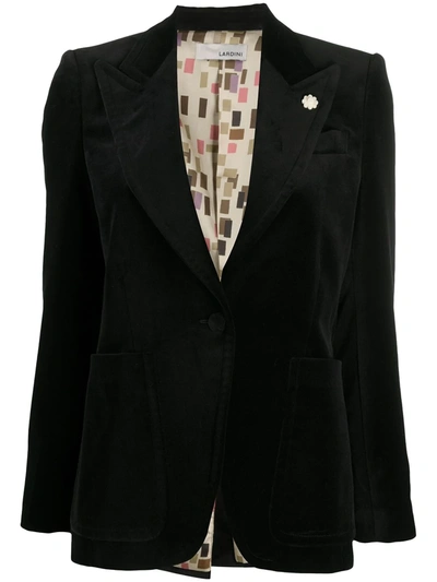 Lardini Double-breasted Blazer Jacket In Black