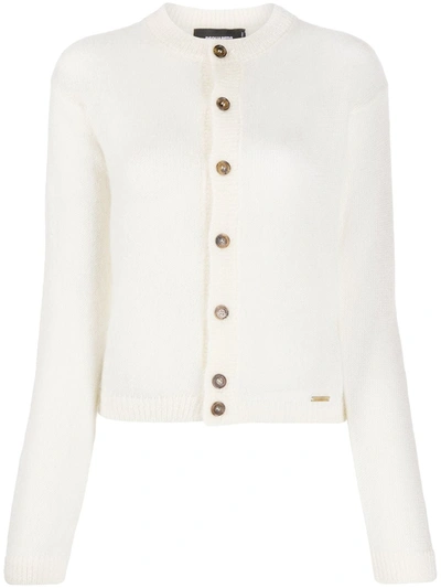 Dsquared2 Knitted Cardigan In Neutrals