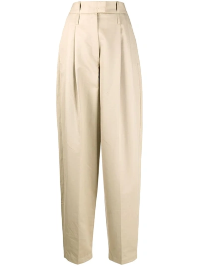 Jejia High-waisted Trousers In Neutrals