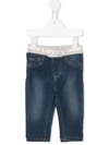 Levi's Elasticated Logo Band Jeans In Blue