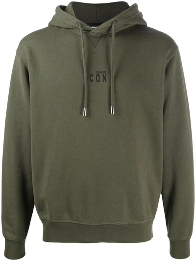 Dsquared2 Icon Printed Hoodie In Green