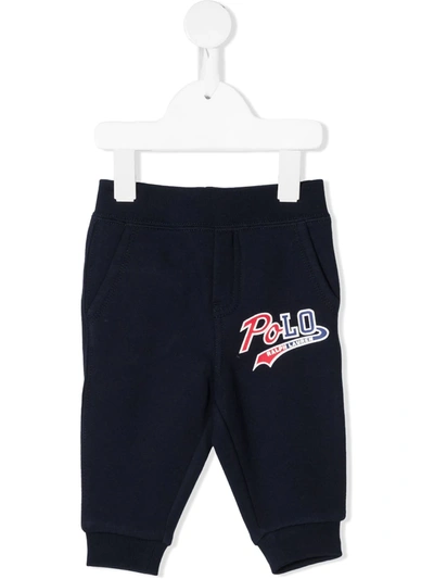 Ralph Lauren Babies' Logo Detail Track Trousers In Blue