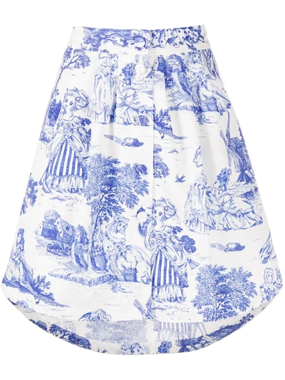 Moschino Animé Buttoned Skirt In White