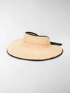 Helen Kaminski Mai Raffia Visor In Neutrals