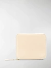 Comme Des Garçons Zip Around Classic Leather Line Wallet In Neutrals