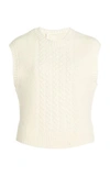 LOW CLASSIC CROPPED CABLE-KNIT jumper waistcoat,822414