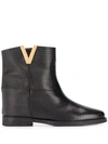 VIA ROMA 15 NOTCHED ANKLE BOOTS