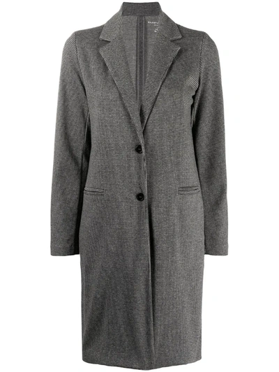Majestic Single Breasted Houndstooth Coat In Grey