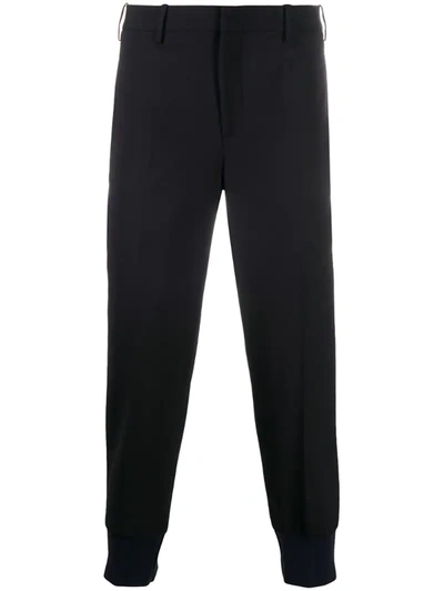 Neil Barrett Tapered Tailored Trousers In Blue