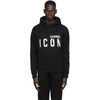 Dsquared2 Icon Logo Black Sweatshirt With Classic Hood In 900 Black