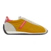 Re/done 70s Runner Leather And Suede-trimmed Shell Sneakers In Yellow