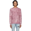 Amiri Burgundy Tie-dye Marble Sweater In Burgundy