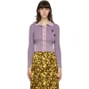 MARC JACOBS MARC JACOBS PURPLE HEAVEN BY MARC JACOBS RIBBED TINY TEDDY CARDIGAN