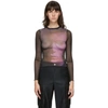 MARC JACOBS MARC JACOBS BLACK HEAVEN BY MARC JACOBS DUVAL MESH LONG SLEEVE T-SHIRT