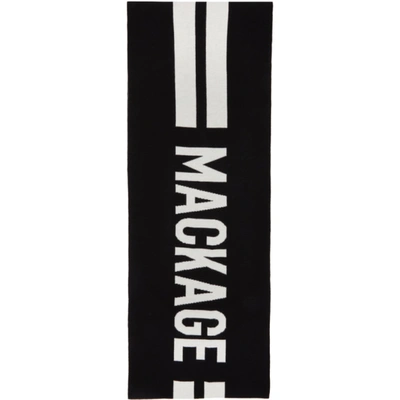 Mackage Black Wool Juno Scarf