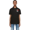 Dsquared2 Printed Cotton Piqué Polo Shirt In Black