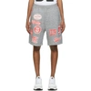 DSQUARED2 DSQUARED2 GREY RELAXED FIT PRINTED SHORTS