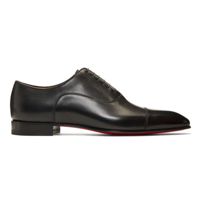 Christian Louboutin Seriox Cap-toe Leather Oxford Shoes In Black
