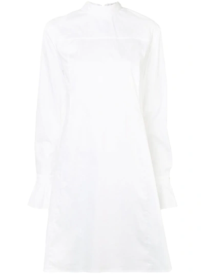 Victoria Victoria Beckham Reversed Midi Dress In White