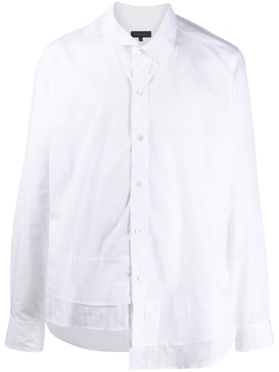 Ann Demeulemeester Asymmetric Button-up Shirt In White