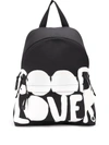 Valentino Lovers Language Printed Backpack In Black
