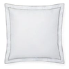 Ralph Lauren Spencer Sateen Border Sham In White And Stone Grey