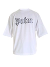 PALM ANGELS BLANK LOGO OVER T-SHIRT IN WHITE
